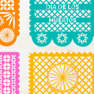 Intra απο ξύλο plywood 3mm-4mm πάχος – Papel Picado Banner2 Δίασταση 20x20 cm INTRAFABR-106651060