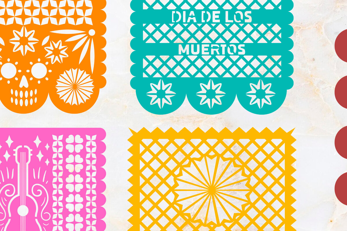 Intra απο ξύλο plywood 3mm-4mm πάχος – Papel Picado Banner2 Δίασταση  20x20 cm INTRAFABR-106651060