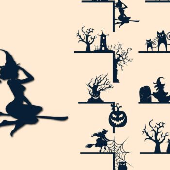 Intra απο ξύλο plywood 3mm-4mm πάχος – Δέσμη για Halloween από χαρτί και λέιζερ Δίασταση  20x20 cm INTRAFABR-78271710 - Image 5