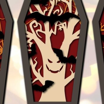 Intra απο ξύλο plywood 3mm-4mm πάχος – Δέσμη για Halloween από χαρτί και λέιζερ Δίασταση  20x20 cm INTRAFABR-78271710 - Image 10