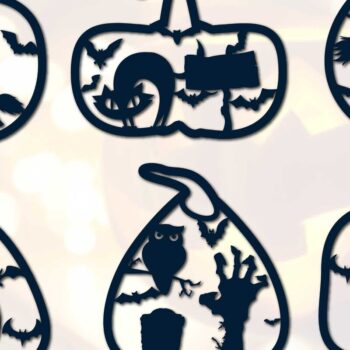 Intra απο ξύλο plywood 3mm-4mm πάχος – Δέσμη για Halloween από χαρτί και λέιζερ Δίασταση  20x20 cm INTRAFABR-78271710 - Image 12