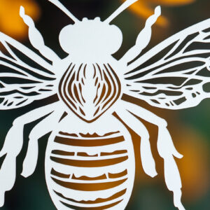 Intra απο ξύλο plywood 3mm-4mm πάχος – Paper Cut Bee Δίασταση 20x20 cm INTRAFABR-107608097