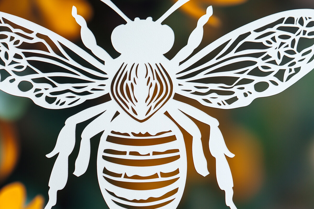 Intra απο ξύλο plywood 3mm-4mm πάχος – Paper Cut Bee Δίασταση  20x20 cm INTRAFABR-107608097