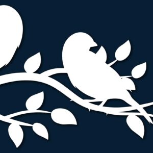 Intra απο ξύλο plywood 3mm-4mm πάχος – Χαρτί κομμένο πουλί σε ντεκόρ με κλαδιά δέντρου Δίασταση  20x20 cm INTRAFABR-68530742