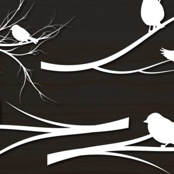 Intra απο ξύλο plywood 3mm-4mm πάχος – Paper Cut Bird in Tree Branch Bundle Δίασταση  20x20 cm INTRAFABR-69283467 - Image 1