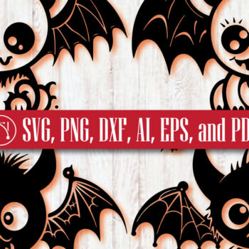 Intra απο ξύλο plywood 3mm-4mm πάχος – Πακέτο Paper Cut Boo-tiful Bats Δίασταση 20x20 cm INTRAFABR-81116111 - Image 1