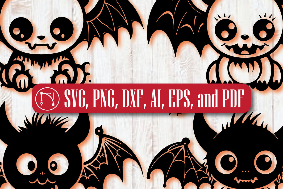 Intra απο ξύλο plywood 3mm-4mm πάχος – Πακέτο Paper Cut Boo-tiful Bats Δίασταση  20x20 cm INTRAFABR-81116111