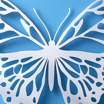 Intra απο ξύλο plywood 3mm-4mm πάχος – Paper Cut Butterfly Δίασταση 20x20 cm INTRAFABR-108171151 - Image 1