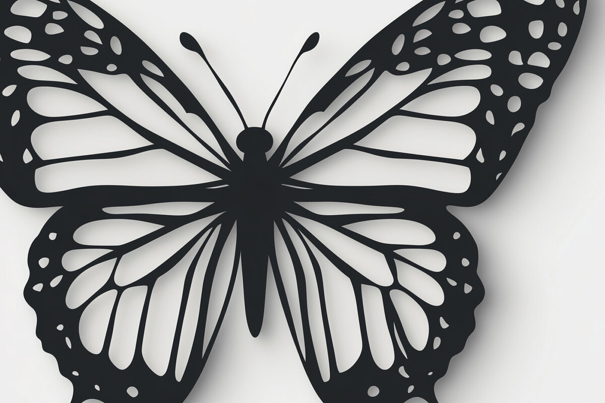 Intra απο ξύλο plywood 3mm-4mm πάχος – Paper Cut Butterfly Δίασταση  20x20 cm INTRAFABR-108171425