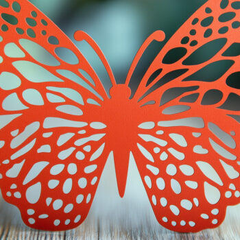 Intra απο ξύλο plywood 3mm-4mm πάχος – Paper Cut Butterfly Δίασταση  20x20 cm INTRAFABR-113920468 - Image 1