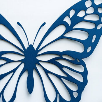 Intra απο ξύλο plywood 3mm-4mm πάχος – Paper Cut Butterfly Δίασταση 20x20 cm INTRAFABR-114380829 - Image 1