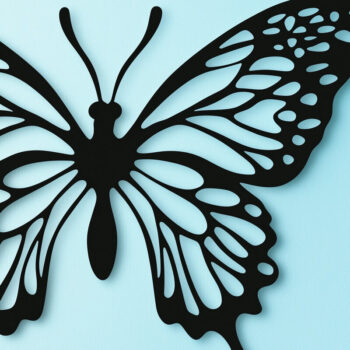 Intra απο ξύλο plywood 3mm-4mm πάχος – Paper Cut Butterfly Δίασταση 20x20 cm INTRAFABR-114387691 - Image 1