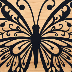 Intra απο ξύλο plywood 3mm-4mm πάχος – Paper Cut Butterfly Δίασταση 20x20 cm INTRAFABR-90439897