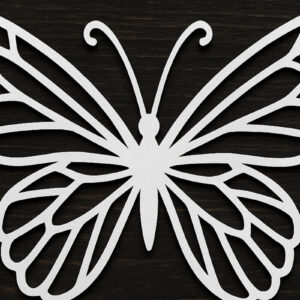 Intra απο ξύλο plywood 3mm-4mm πάχος – Paper Cut Butterfly Δίασταση  20x20 cm INTRAFABR-121717236