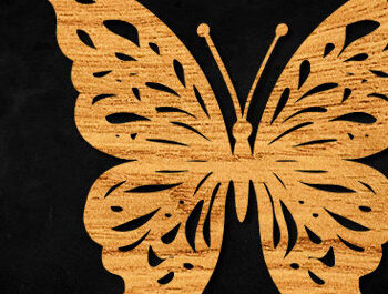 Intra απο ξύλο plywood 3mm-4mm πάχος – Paper Cut Butterfly Δίασταση  20x20 cm INTRAFABR-99896709 - Image 1