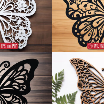 Intra απο ξύλο plywood 3mm-4mm πάχος – Paper Cut Butterfly Bundle Δίασταση  20x20 cm INTRAFABR-90440259 - Image 1