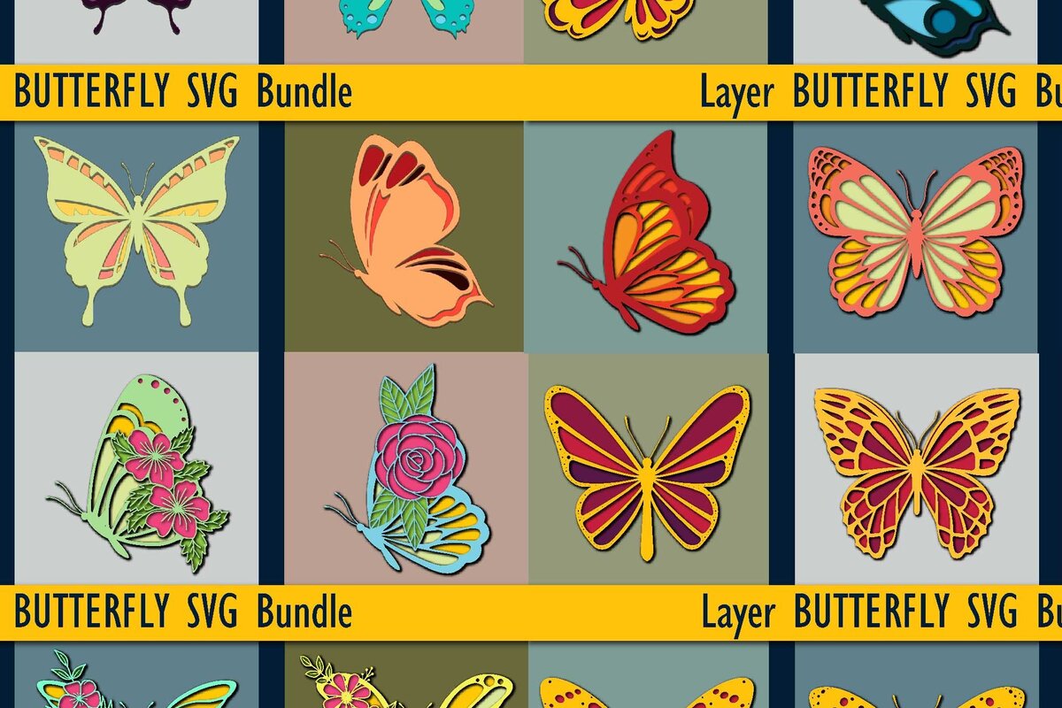 Intra απο ξύλο plywood 3mm-4mm πάχος – Πακέτο Mega Butterfly με κομμένο χαρτί Δίασταση  20x20 cm INTRAFABR-74261636