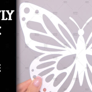 Intra απο ξύλο plywood 3mm-4mm πάχος – Paper Cut Butterfly1 Δίασταση 20x20 cm INTRAFABR-104640616