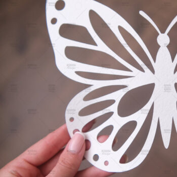 Intra απο ξύλο plywood 3mm-4mm πάχος – Paper Cut Butterfly1 Δίασταση  20x20 cm INTRAFABR-104640616 - Image 2