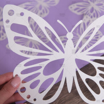 Intra απο ξύλο plywood 3mm-4mm πάχος – Paper Cut Butterfly1 Δίασταση  20x20 cm INTRAFABR-104640616 - Image 3