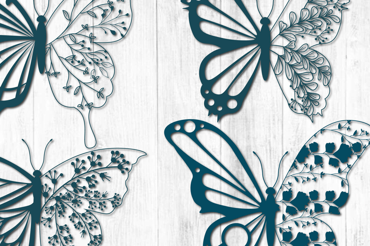 Intra απο ξύλο plywood 3mm-4mm πάχος – Δέσμη αγριολούλουδου με χάρτινη κοπή πεταλούδας Δίασταση  20x20 cm INTRAFABR-30578103