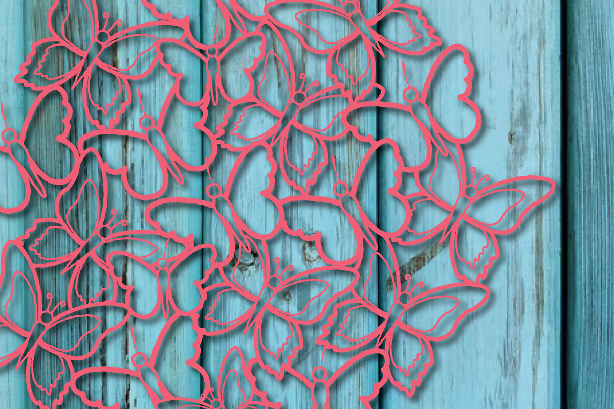 Intra απο ξύλο plywood 3mm-4mm πάχος – Χάρτινο στεφάνι πεταλούδας Δίασταση  20x20 cm INTRAFABR-25958757