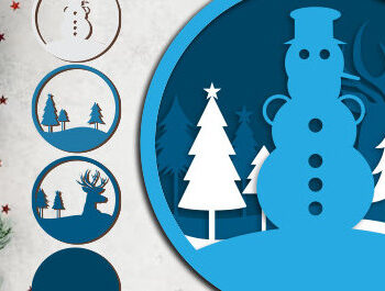 Intra απο ξύλο plywood 3mm-4mm πάχος – Χριστουγεννιάτικο τρισδιάστατο πρότυπο κοπής χαρτιού Δίασταση 20x20 cm INTRAFABR-78915143 - Image 1