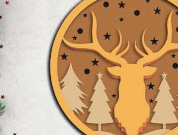 Intra απο ξύλο plywood 3mm-4mm πάχος – Χριστουγεννιάτικο τρισδιάστατο πρότυπο κοπής χαρτιού Δίασταση 20x20 cm INTRAFABR-78915147 - Image 1