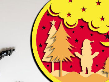 Intra απο ξύλο plywood 3mm-4mm πάχος – Χριστουγεννιάτικο τρισδιάστατο πρότυπο κοπής χαρτιού Δίασταση 20x20 cm INTRAFABR-78915136 - Image 1