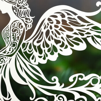 Intra απο ξύλο plywood 3mm-4mm πάχος – Πακέτο Χριστουγεννιάτικου Αγγέλου σε χαρτί Δίασταση  20x20 cm INTRAFABR-107367522 - Image 2