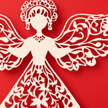 Intra απο ξύλο plywood 3mm-4mm πάχος – Πακέτο Χριστουγεννιάτικου Αγγέλου σε χαρτί Δίασταση  20x20 cm INTRAFABR-107367522 - Image 3