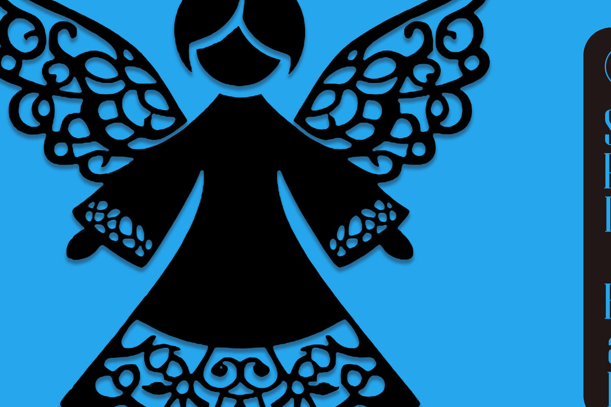 Intra απο ξύλο plywood 3mm-4mm πάχος – Paper Cut Christmas Angel Δίασταση  20x20 cm INTRAFABR-111061263