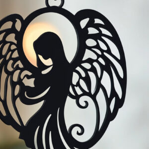 Intra απο ξύλο plywood 3mm-4mm πάχος – Paper Cut Christmas Angel Δίασταση  20x20 cm INTRAFABR-107871714