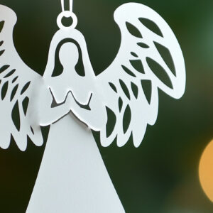 Intra απο ξύλο plywood 3mm-4mm πάχος – Paper Cut Christmas Angel Δίασταση  20x20 cm INTRAFABR-107873041