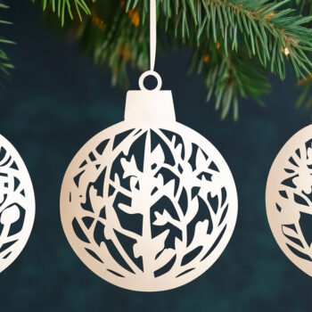 Intra απο ξύλο plywood 3mm-4mm πάχος – Χαρτοκομμένες Χριστουγεννιάτικες Μπάλες Δίασταση 20x20 cm INTRAFABR-105873409 - Image 1