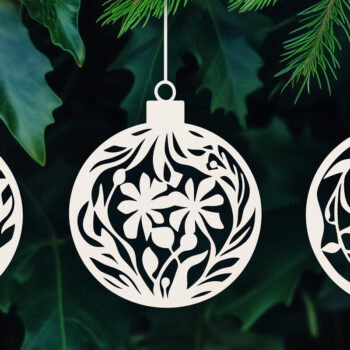 Intra απο ξύλο plywood 3mm-4mm πάχος – Χαρτοκομμένες Χριστουγεννιάτικες Μπάλες Δίασταση 20x20 cm INTRAFABR-105871351 - Image 1