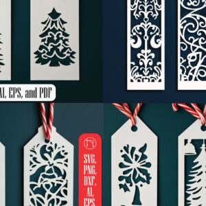 Intra απο ξύλο plywood 3mm-4mm πάχος – Πακέτο Χριστουγεννιάτικων σελιδοδεικτών σε χαρτί Δίασταση 20x20 cm INTRAFABR-107341533