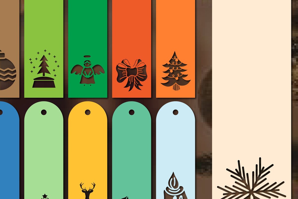 Intra απο ξύλο plywood 3mm-4mm πάχος – Πακέτο Χριστουγεννιάτικου σελιδοδείκτη χαρτιού κοπής Δίασταση  20x20 cm INTRAFABR-36844883