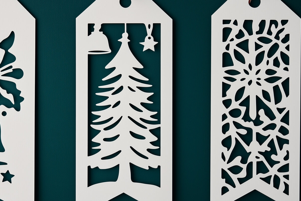 Intra απο ξύλο plywood 3mm-4mm πάχος – Χριστουγεννιάτικος σελιδοδείκτης σε χαρτί Cut Fil Δίασταση  20x20 cm INTRAFABR-107315723