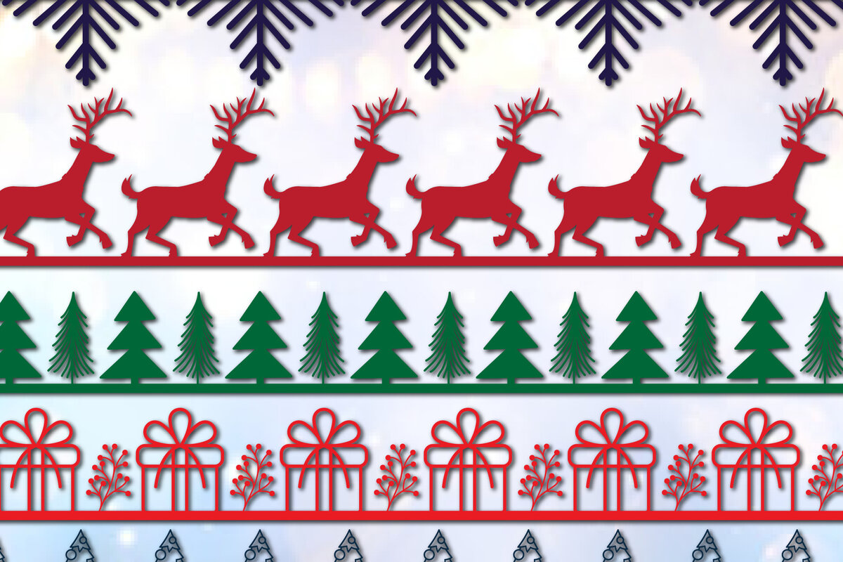 Intra απο ξύλο plywood 3mm-4mm πάχος – Πακέτο Χριστουγεννιάτικου περιγράμματος Cut Paper Cut Δίασταση  20x20 cm INTRAFABR-47530619