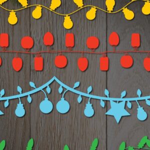 Intra απο ξύλο plywood 3mm-4mm πάχος – Πακέτο χριστουγεννιάτικων λαμπτήρων κομμένου χαρτιού Δίασταση 20x20 cm INTRAFABR-37787647