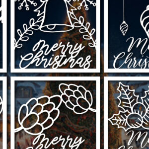 Intra απο ξύλο plywood 3mm-4mm πάχος – Πακέτο χριστουγεννιάτικων καρτών με χαρτί Δίασταση 20x20 cm INTRAFABR-53937353