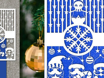 Intra απο ξύλο plywood 3mm-4mm πάχος –  Χριστουγεννιάτικης Κάρτας με χαρτί. Δίασταση  20x20 cm INTRAFABR-76737002 - Image 1