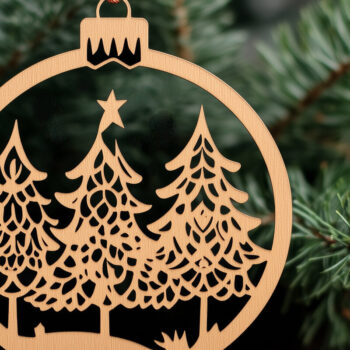 Intra απο ξύλο plywood 3mm-4mm πάχος – Χριστουγεννιάτικη διακόσμηση με χαρτί Δίασταση 20x20 cm INTRAFABR-104743833 - Image 1