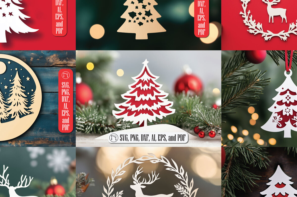 Intra απο ξύλο plywood 3mm-4mm πάχος – Δέσμη Χριστουγεννιάτικης Διακόσμησης Χαρτιού Δίασταση  20x20 cm INTRAFABR-106802570