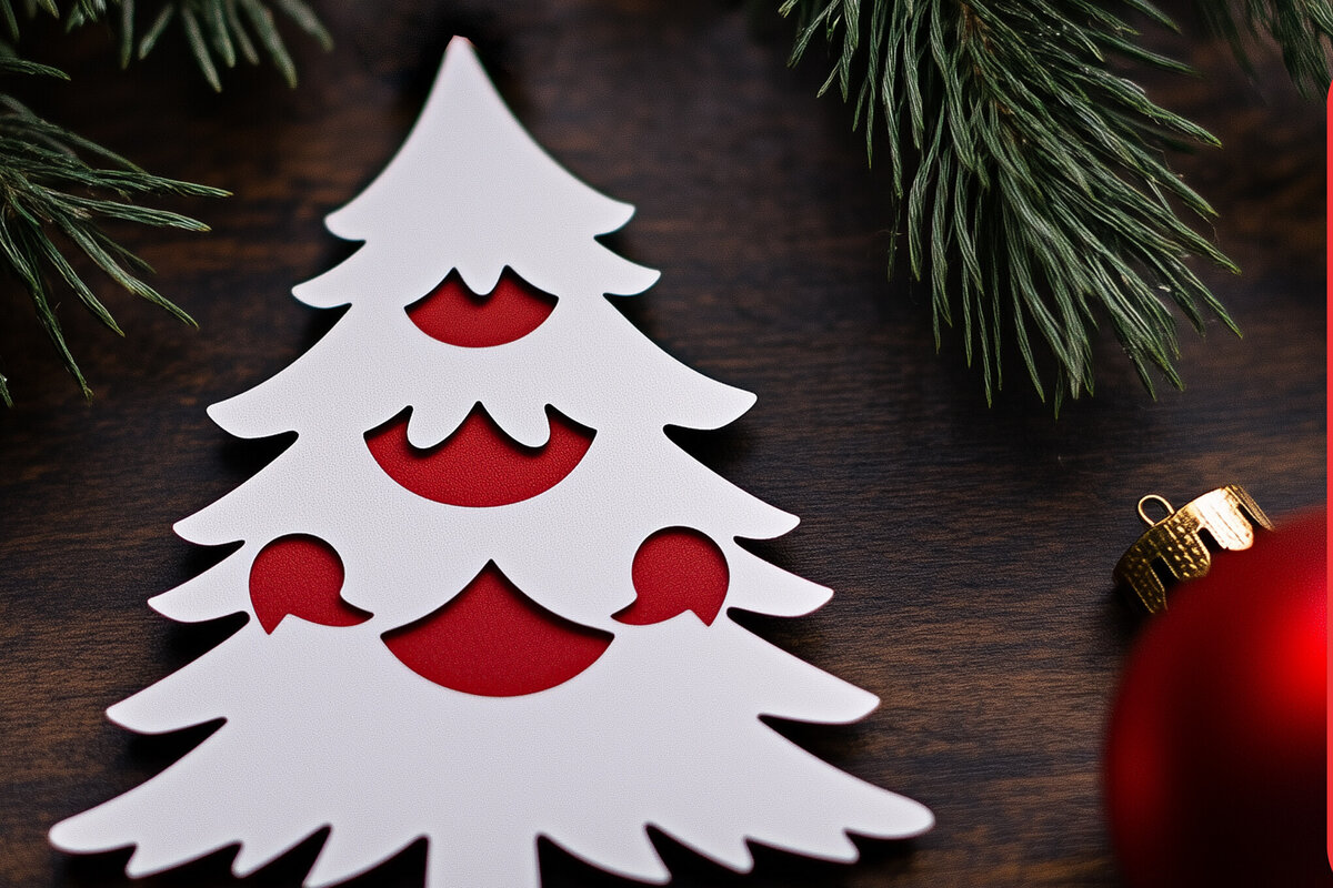 Intra απο ξύλο plywood 3mm-4mm πάχος – Κοπή χαρτιού Χριστουγεννιάτικη διακόσμηση Δίασταση  20x20 cm INTRAFABR-106780775