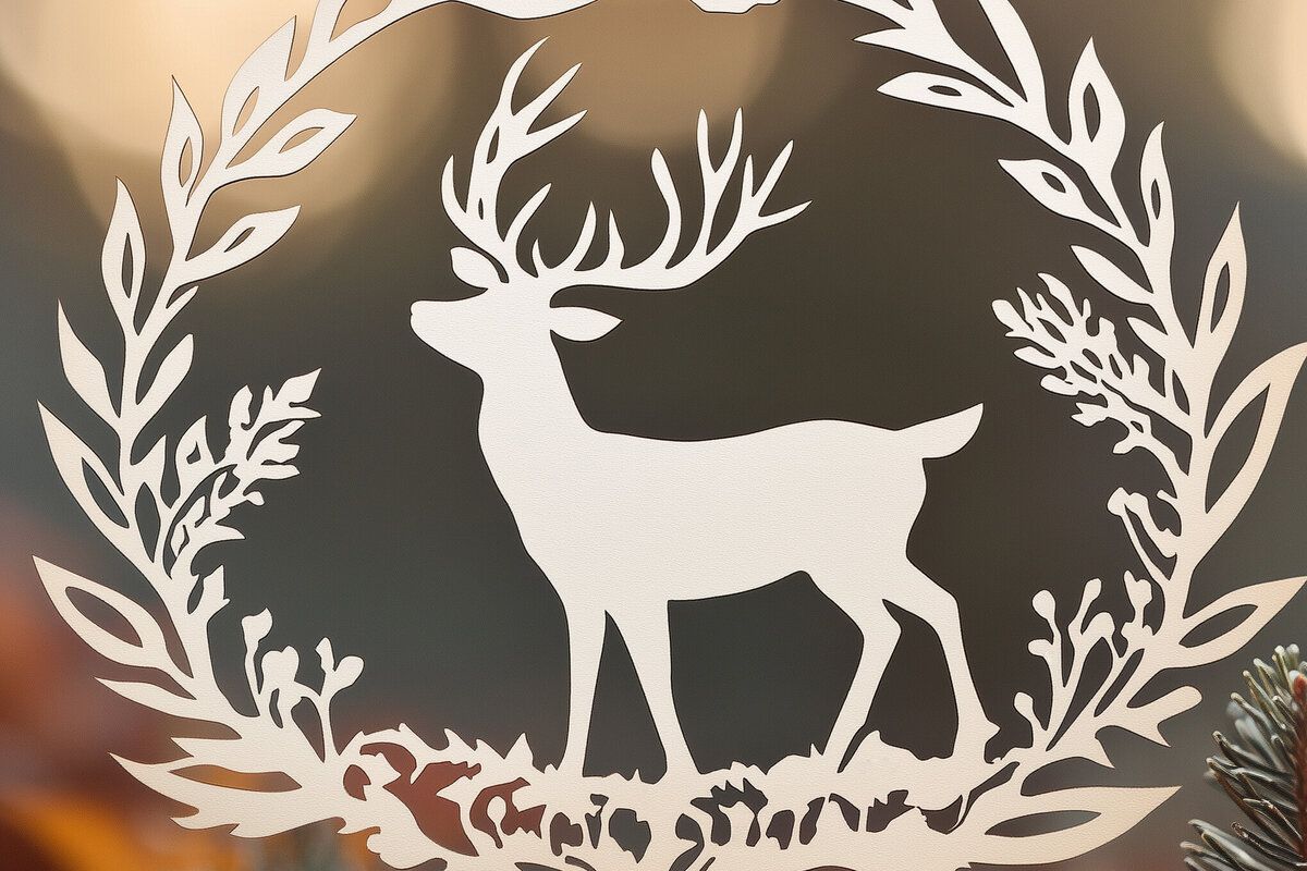 Intra απο ξύλο plywood 3mm-4mm πάχος – Κοπή χαρτιού Χριστουγεννιάτικη διακόσμηση Δίασταση  20x20 cm INTRAFABR-106781373