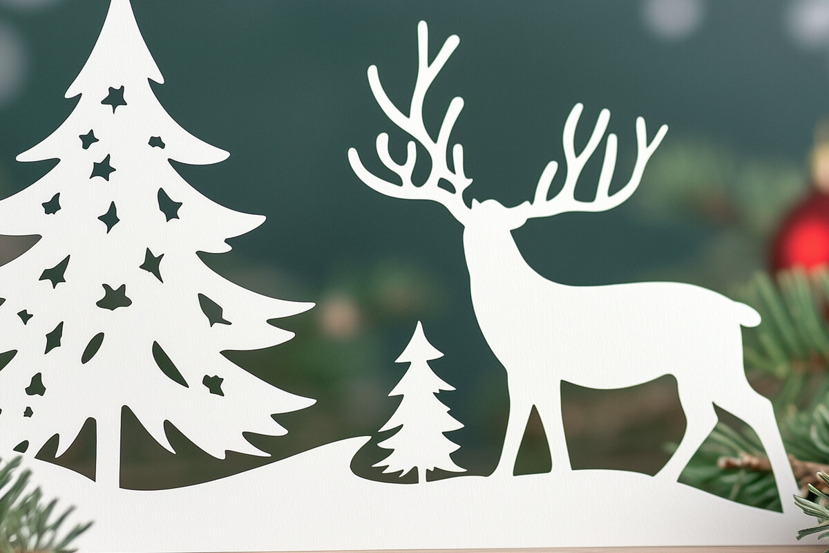 Intra απο ξύλο plywood 3mm-4mm πάχος – Κοπή χαρτιού Χριστουγεννιάτικη διακόσμηση Δίασταση  20x20 cm INTRAFABR-106781497