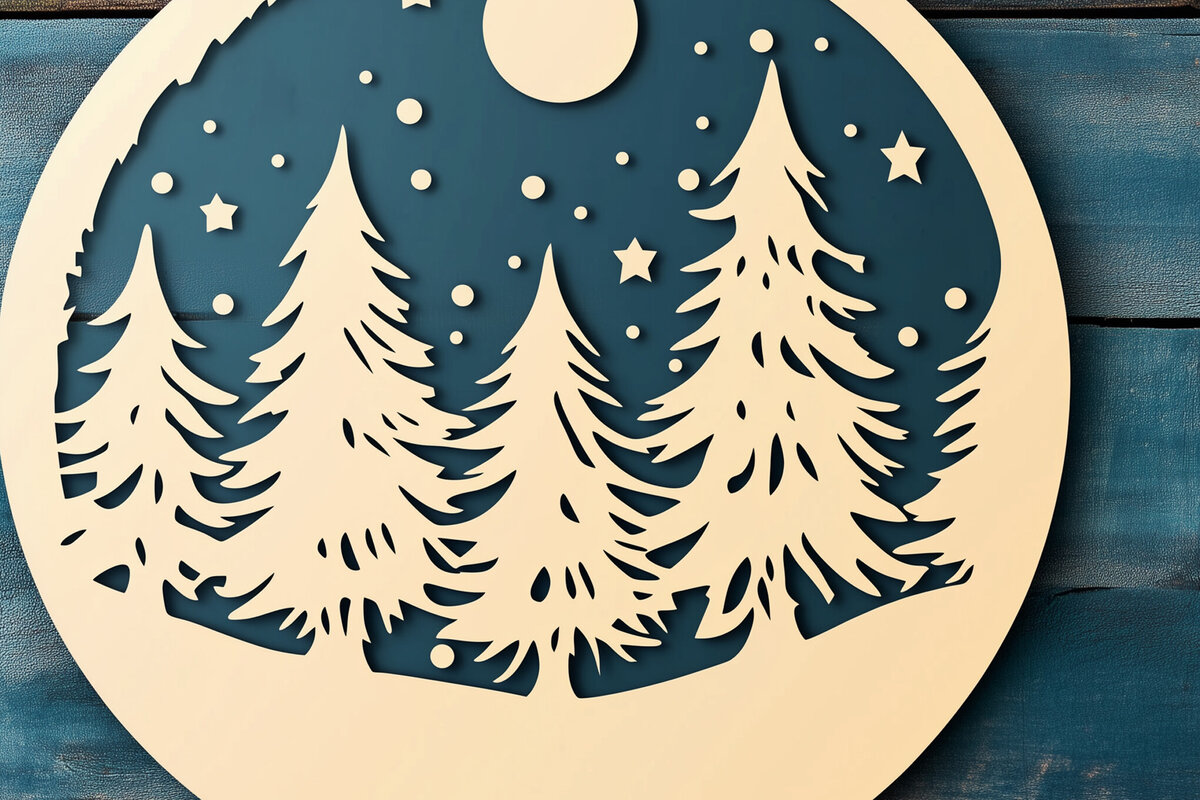 Intra απο ξύλο plywood 3mm-4mm πάχος – Κοπή χαρτιού Χριστουγεννιάτικη διακόσμηση Δίασταση  20x20 cm INTRAFABR-106797824