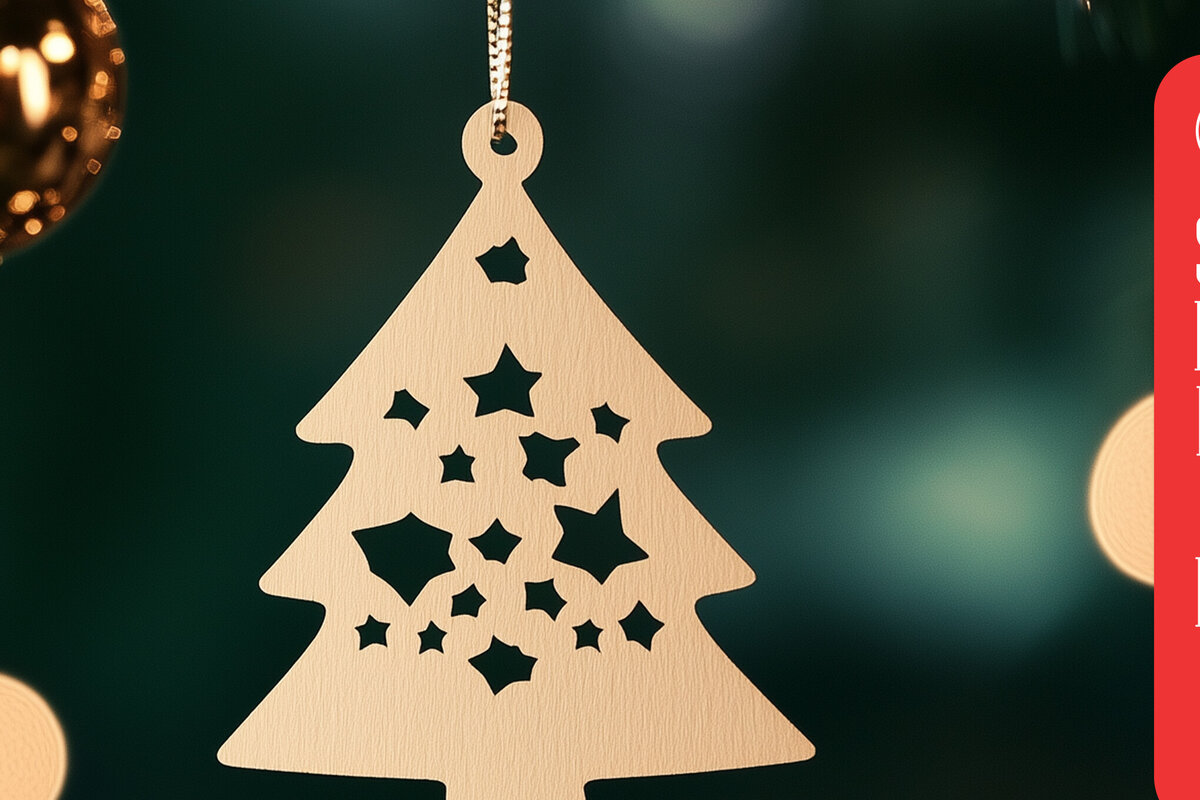 Intra απο ξύλο plywood 3mm-4mm πάχος – Κοπή χαρτιού Χριστουγεννιάτικη διακόσμηση Δίασταση  20x20 cm INTRAFABR-106802114